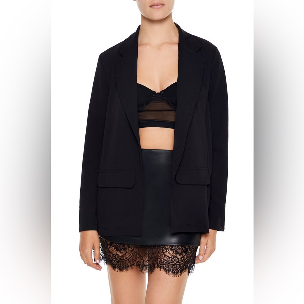 Forever 21 Women's Boxy Notched Lapel Blazer